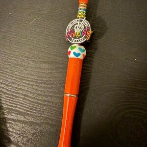 Colorful Beaded Pen with Heart Design